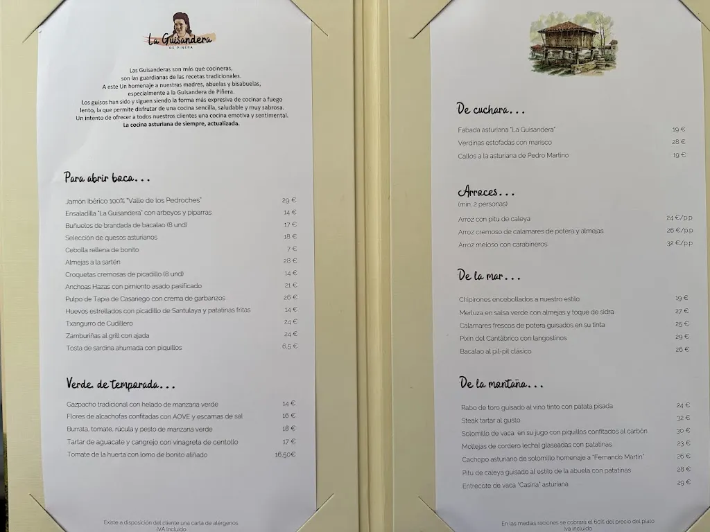 Menu_La Guisandera de Piñera_Ribadesella_image_2