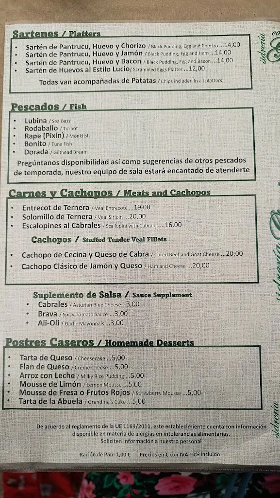 Menu_Sidrería Casa Gaspar_Ribadesella_image_2