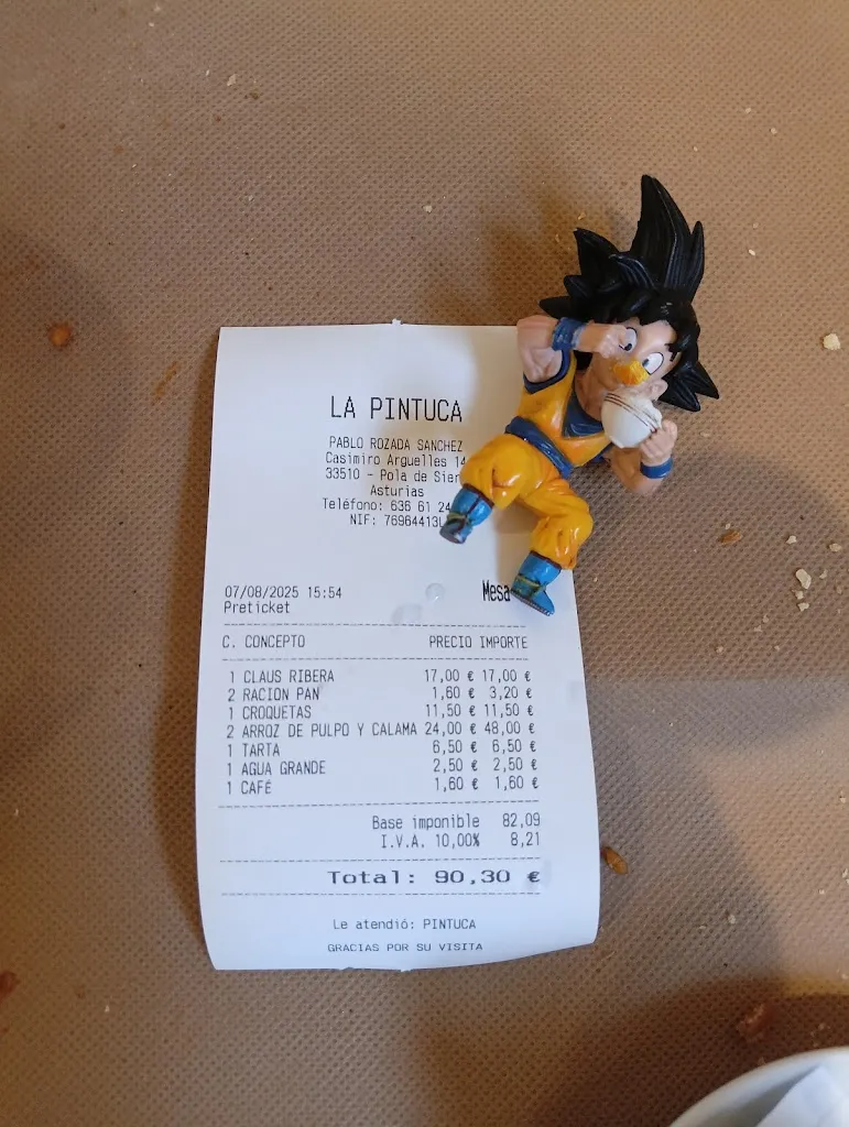 Goku haciendo cosis_La Pintuca_Siero_review