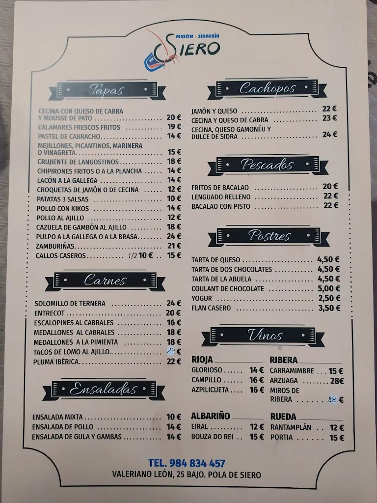 Menu_Sidrería Mesón Siero_Siero_image_2