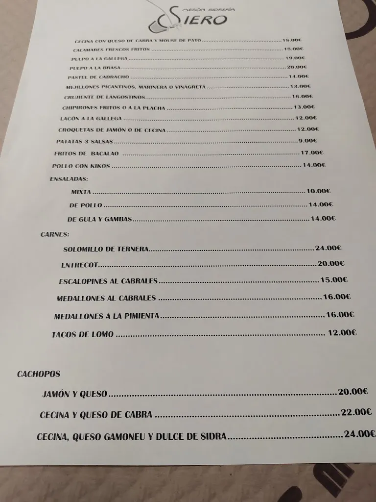Menu_Sidrería Mesón Siero_Siero_image_3
