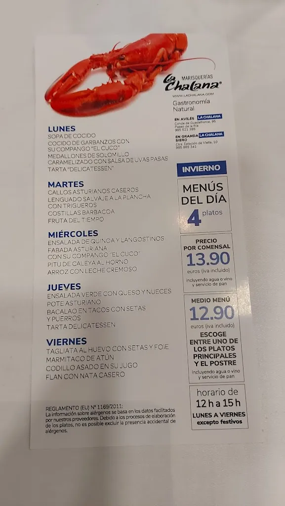 Menu_Marisquería La Chalana_Siero_image_3