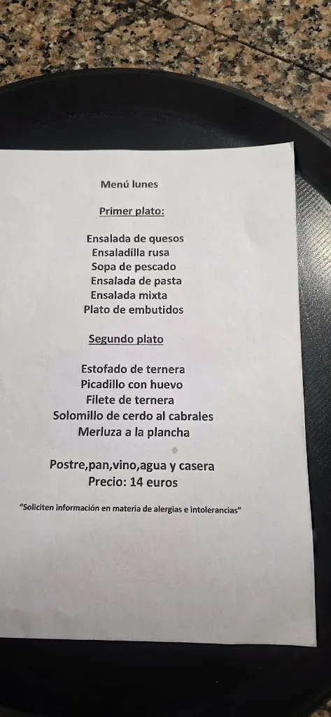 Menu_Pension Bar Tineo_Tineo_image_1