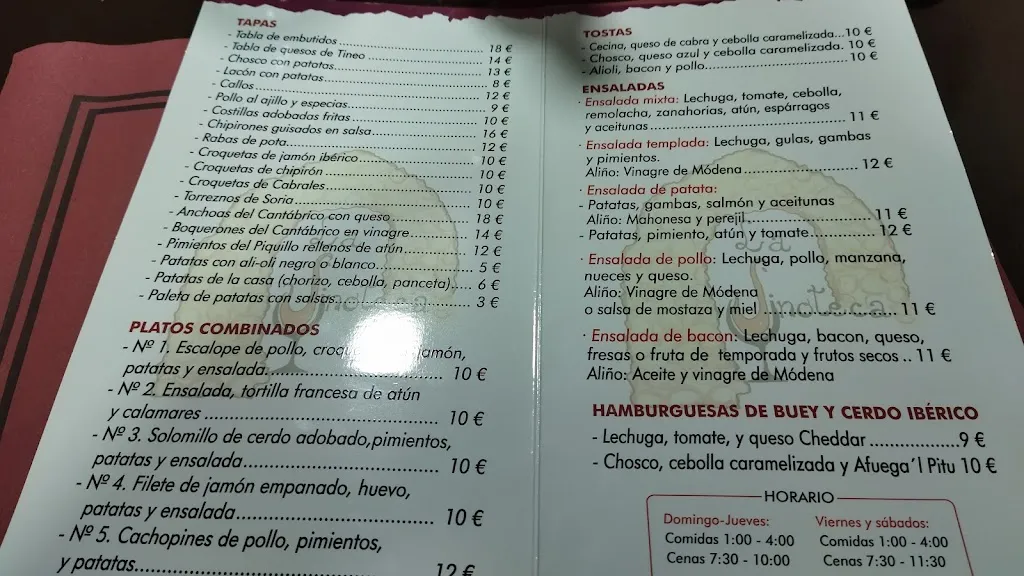 Menu_Restaurante la Vinoteca_Tineo_image_1