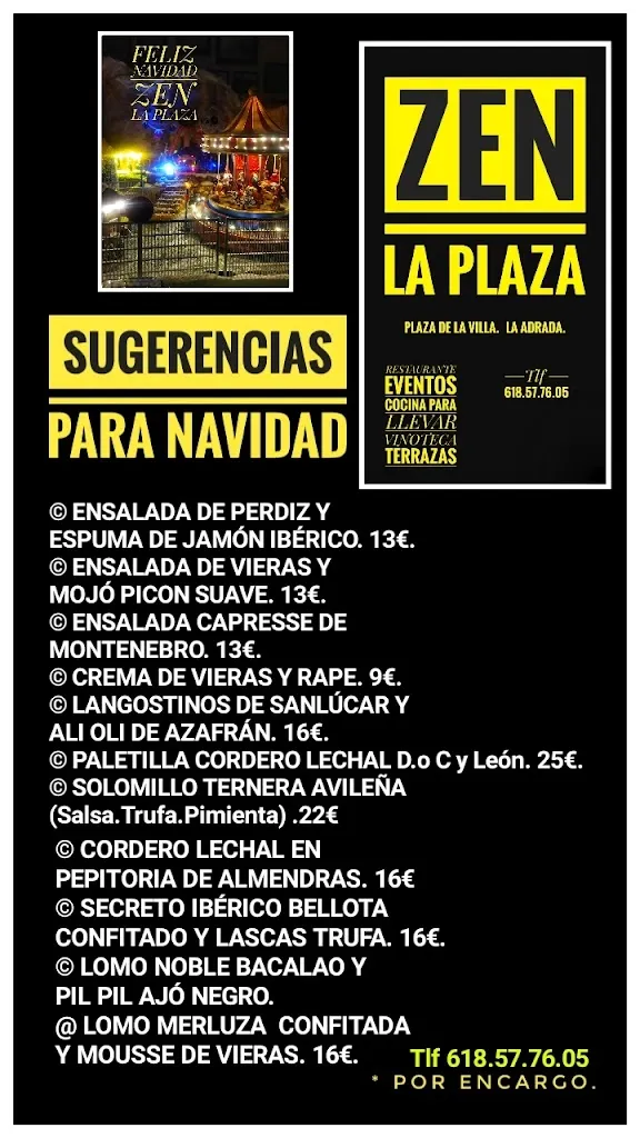 Menu_ZEN La Plaza RESTAURANTE-VINOTECA._Adrada La_image_3
