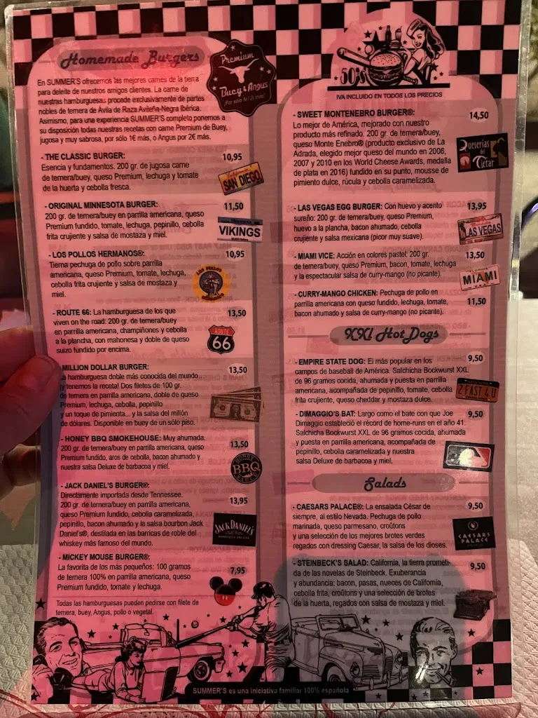 Menu_SUMMER´S BURGER LA ADRADA_Adrada La_image_1