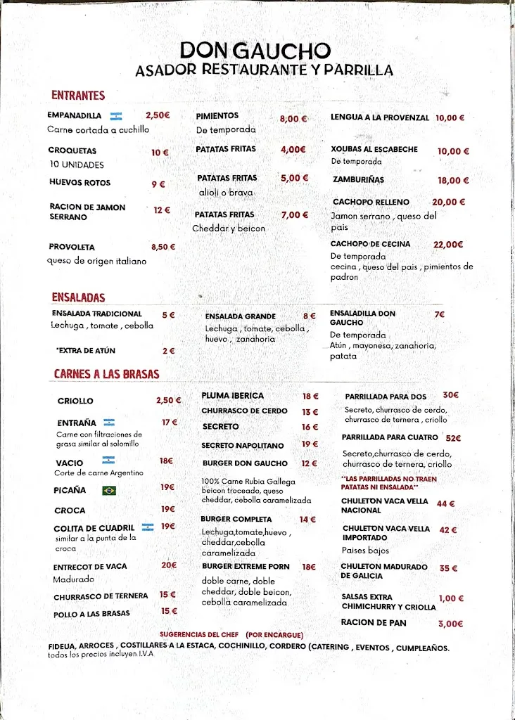 Menu_Asador Don Gaucho - Restaurante de Parrilla Argentina_Dodro_image_2