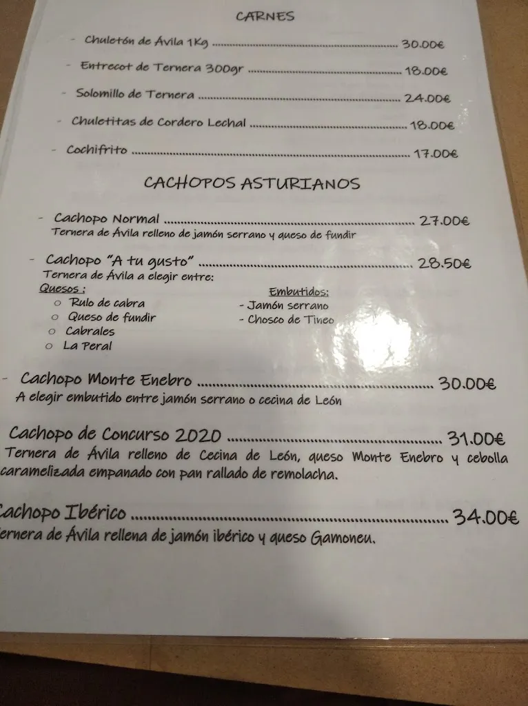 Menu_Restaurante Bar El Cauce_Adrada La_image_2