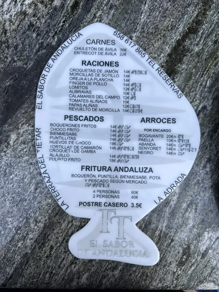 Menu_Terraza Tiétar el sabor de Andalucía._Adrada La_image_1