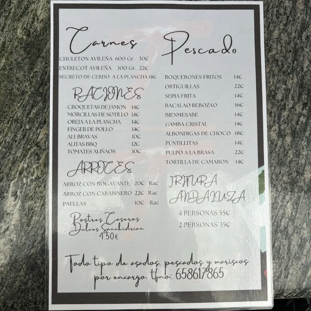 Menu_Terraza Tiétar el sabor de Andalucía._Adrada La_image_2