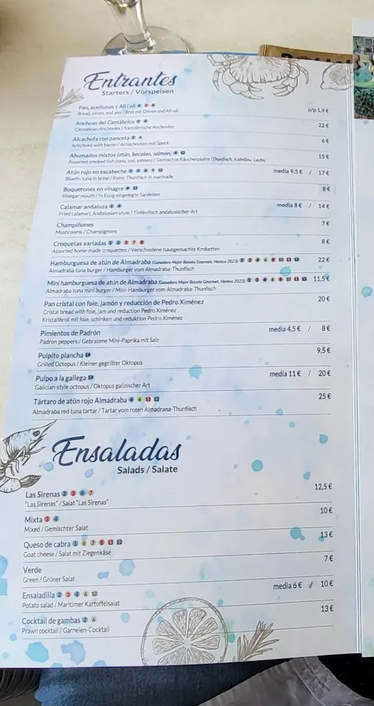 Menu_Restaurante Las Sirenas_Arenal El_image_1