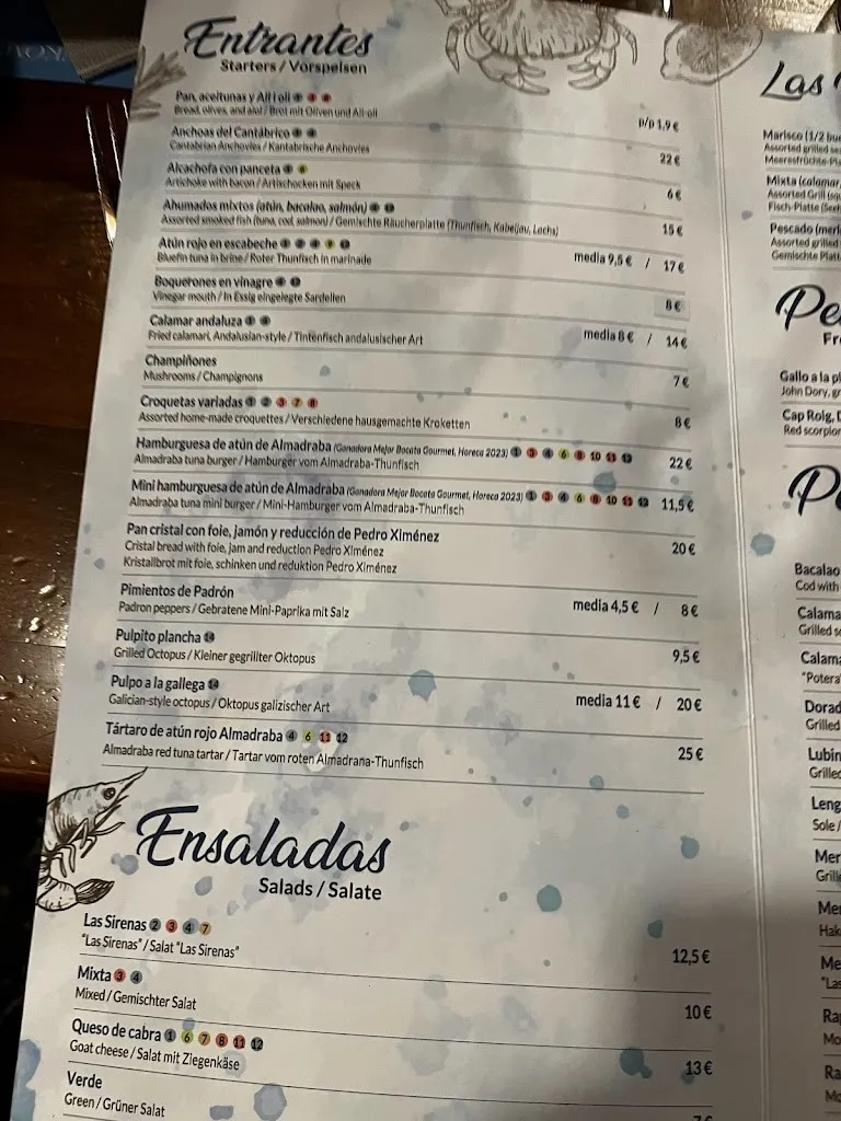 Menu_Restaurante Las Sirenas_Arenal El_image_4