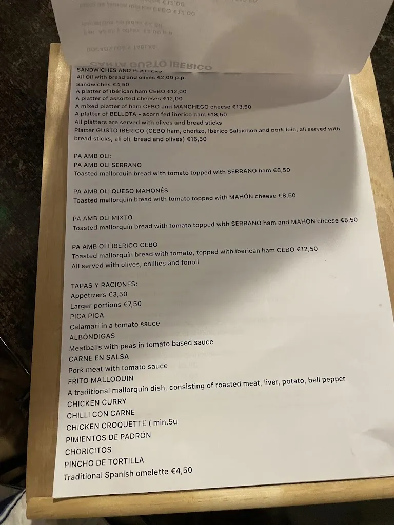 Menu_Gusto Ibérico_Arenal El_image_4