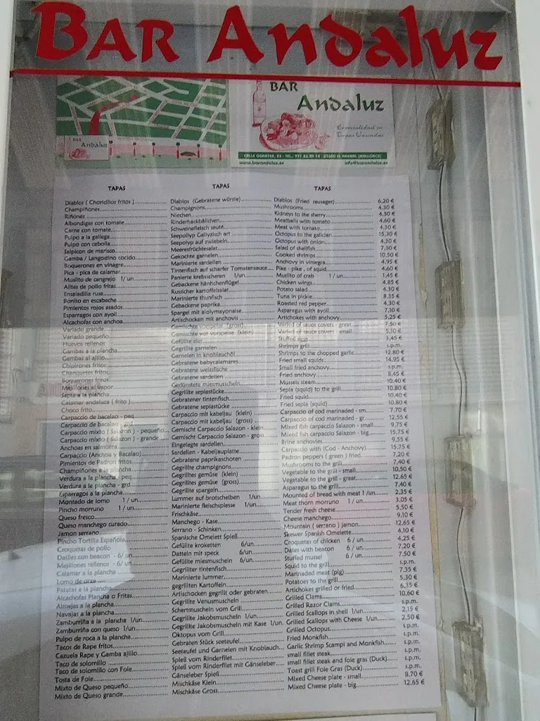 Menu_Bar Andaluz_Arenal El_image_3