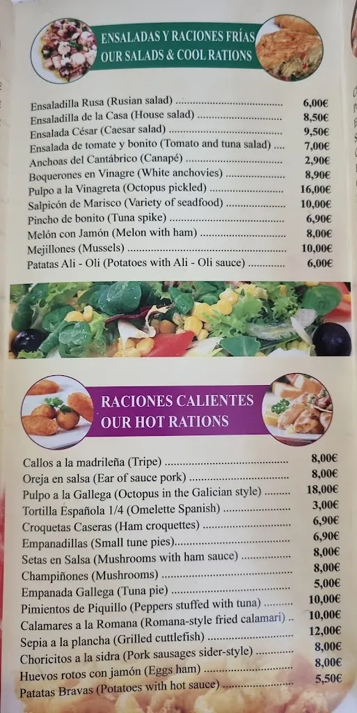 Menu_Paraíso del Jamón_Arenal El_image_1