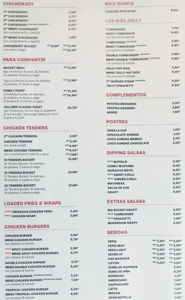 Menu_Jollibee Madrid_Arenal El_image_4