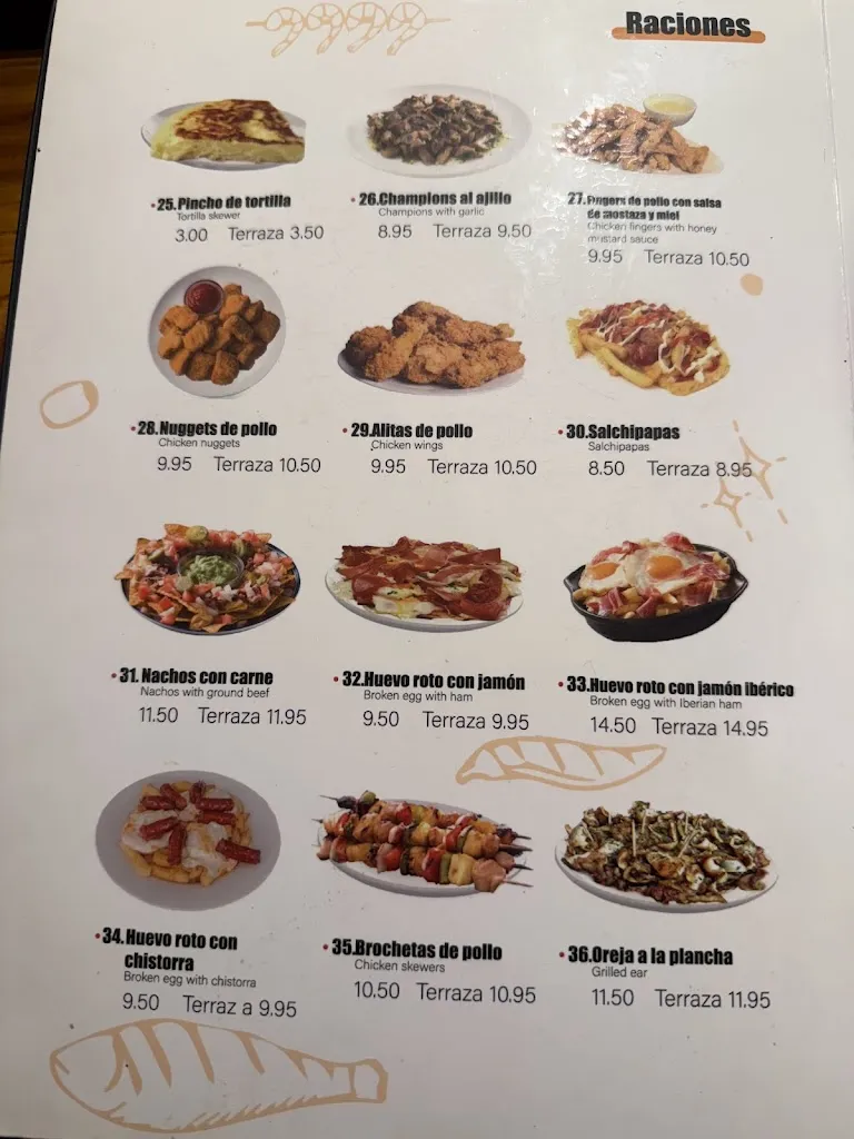 Menu_Bar Restautante El Aguila_Arenal El_image_2