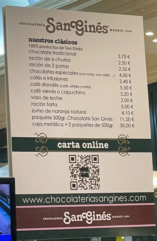 Menu_Chocolatería San Ginés_Arenal El_image_3