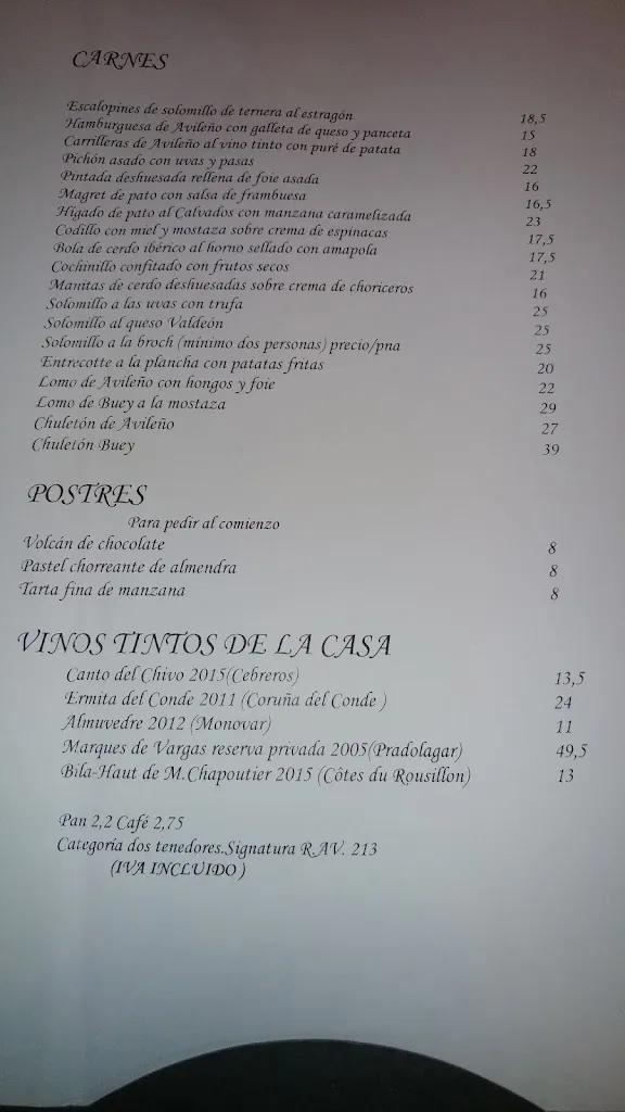 Menu_Restaurante El Almacén_Arevalillo_immagine_1