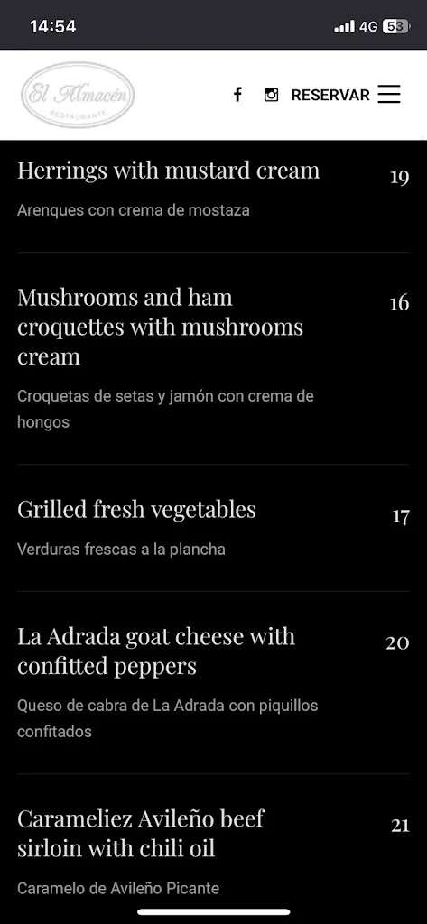 Menu_Restaurante El Almacén_Arevalillo_immagine_4