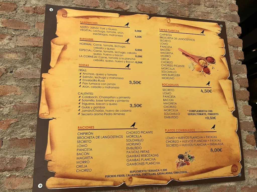 Menu_La Corneja_Arevalillo_image_1