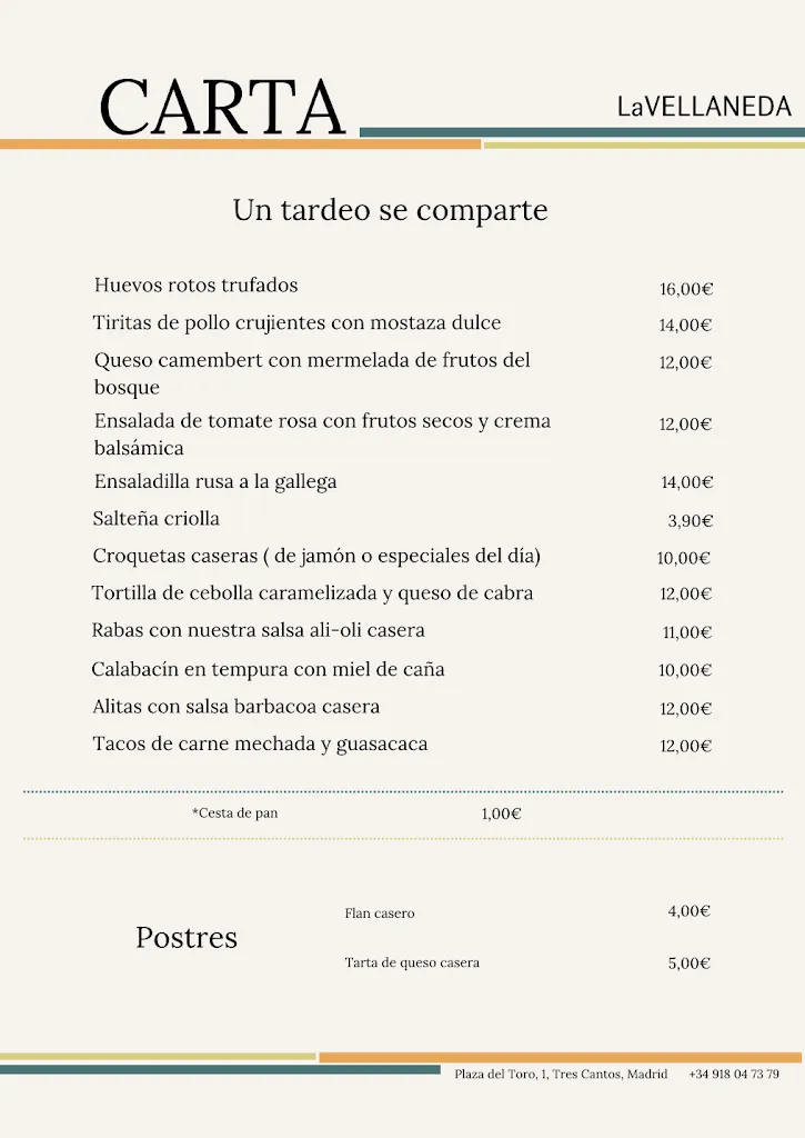 Menu_Restaurante Lavellaneda - Tres Cantos_Avellaneda_immagine_1