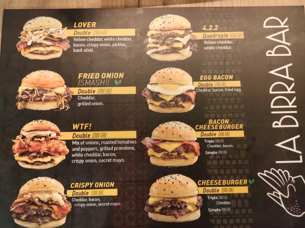 Menu_La Birra Bar Burgers Artesanales_Avellaneda_image_4