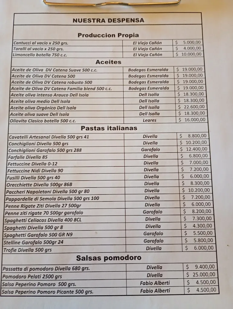 Menu_EL VIEJO CAÑÓN_Avellaneda_image_1