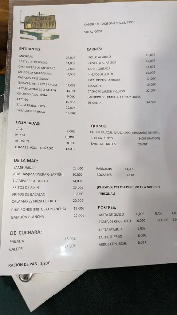 Menu_Sidreria La Ballera_Villaviciosa_image_1