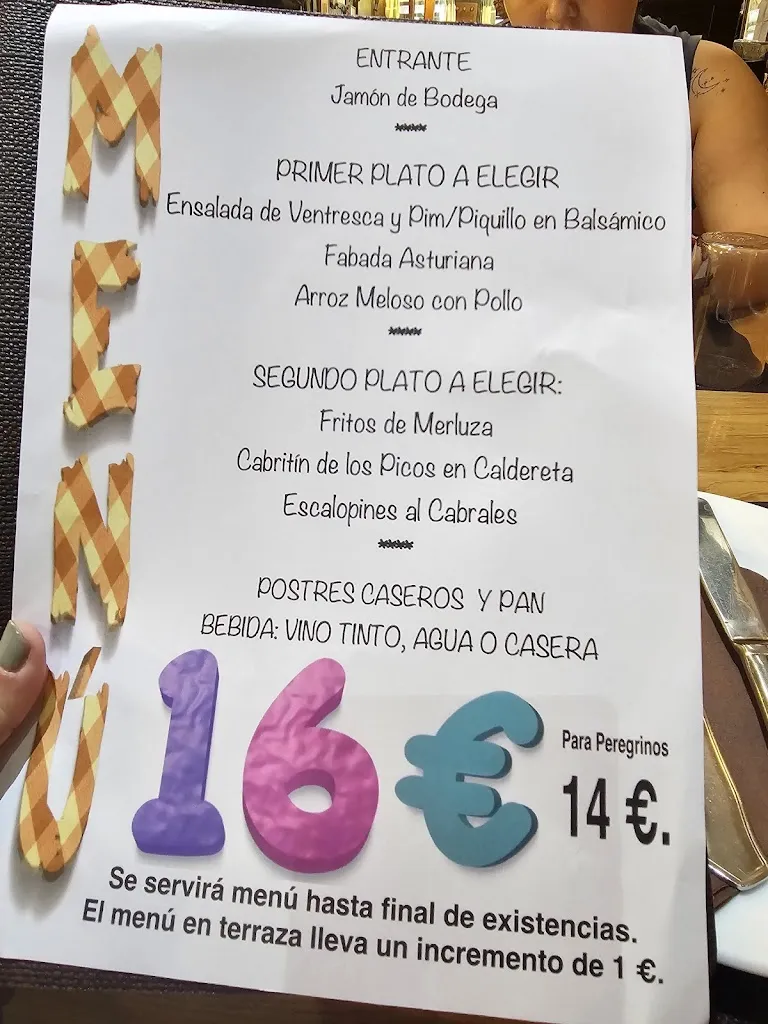 Menu_Sidrería - Restaurante El Congreso de Benjamín_Villaviciosa_image_1