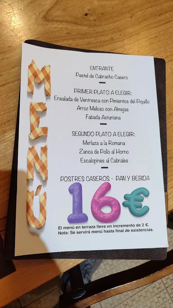 Menu_Sidrería - Restaurante El Congreso de Benjamín_Villaviciosa_image_2