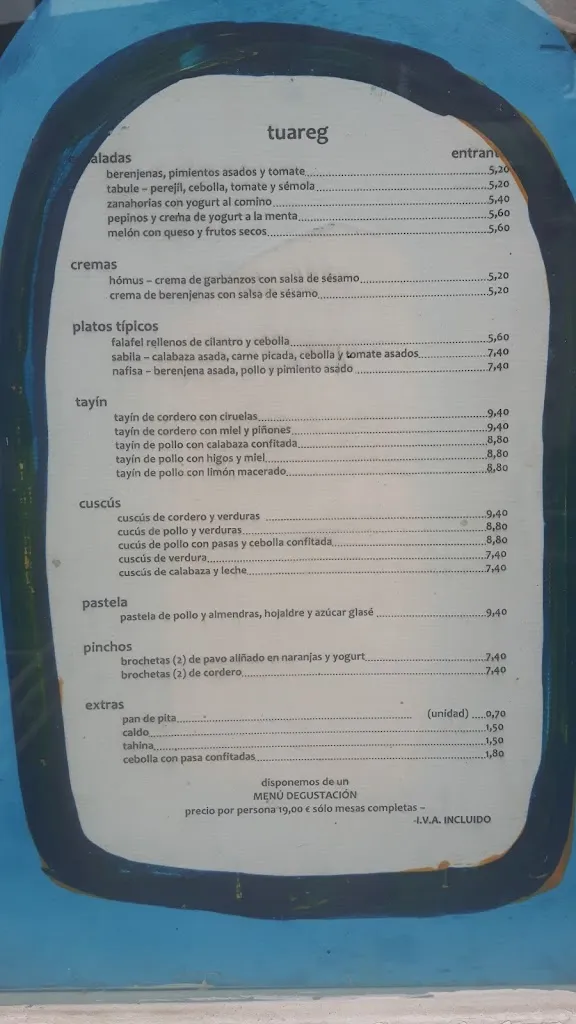 Menu_Restaurante Tuareg_Villaviciosa_image_1