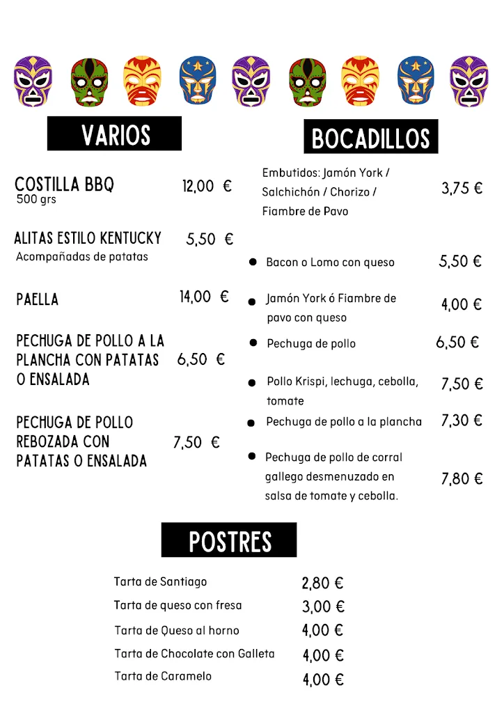 Menu_A Catriña Cafe - Bar Padrón_Dodro_image_4