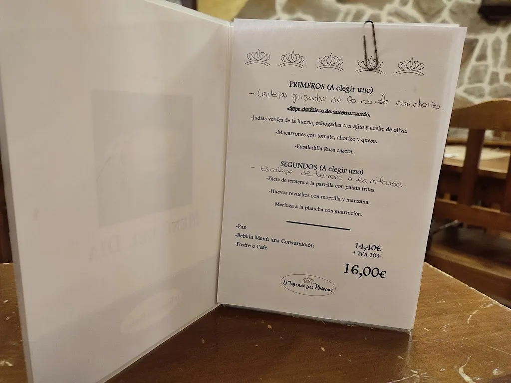 Menu_La Taberna del Príncipe_Villaviciosa_image_2