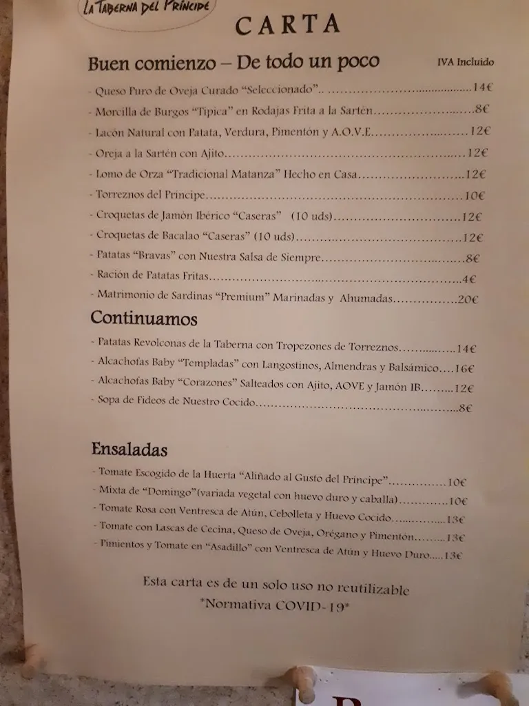Menu_La Taberna del Príncipe_Villaviciosa_image_4
