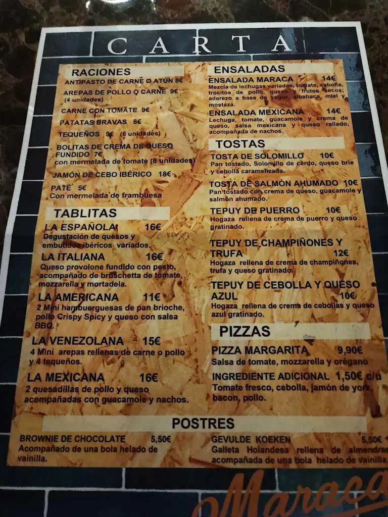 Menu_Maraca Tapas y Copas_Villaviciosa_image_4