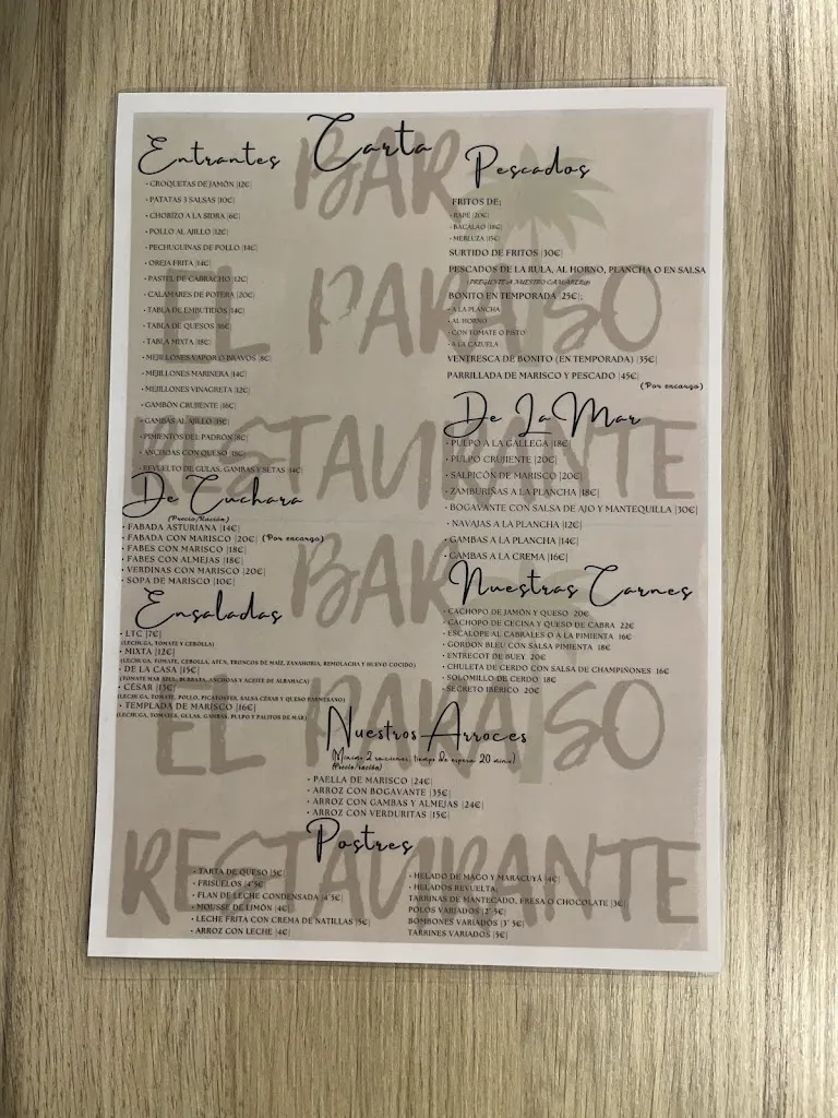 Menu_El Paraiso_Villaviciosa_image_1