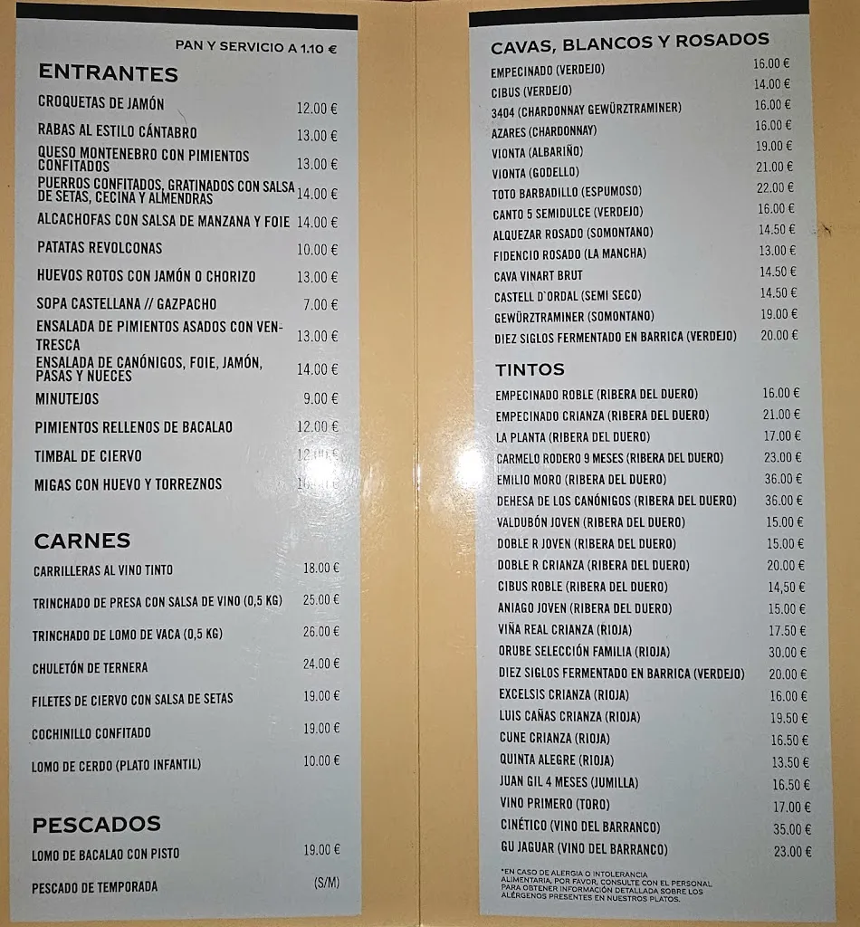 Menu_Hostal Villa el Colmenar_Barromán_image_1