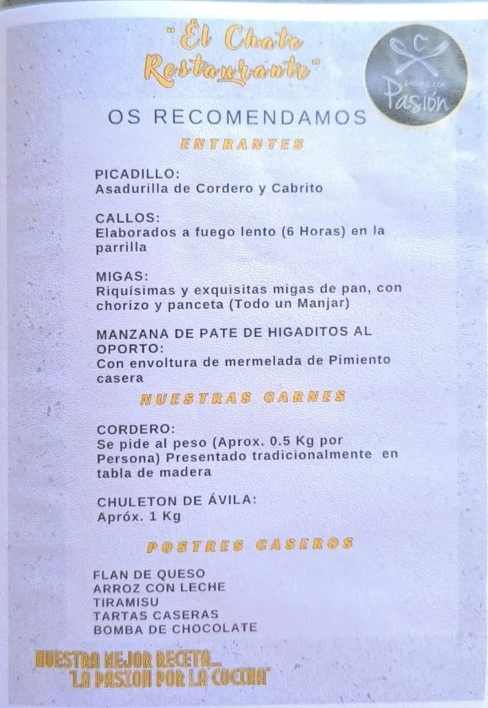 Menu_Hostal Restaurante El Chato_Barraco El_image_2