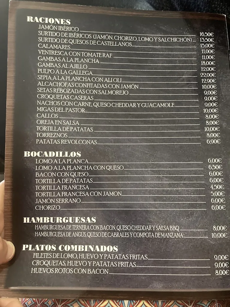 Menu_Restaurante Bar El Segoviano_Barraco El_image_1