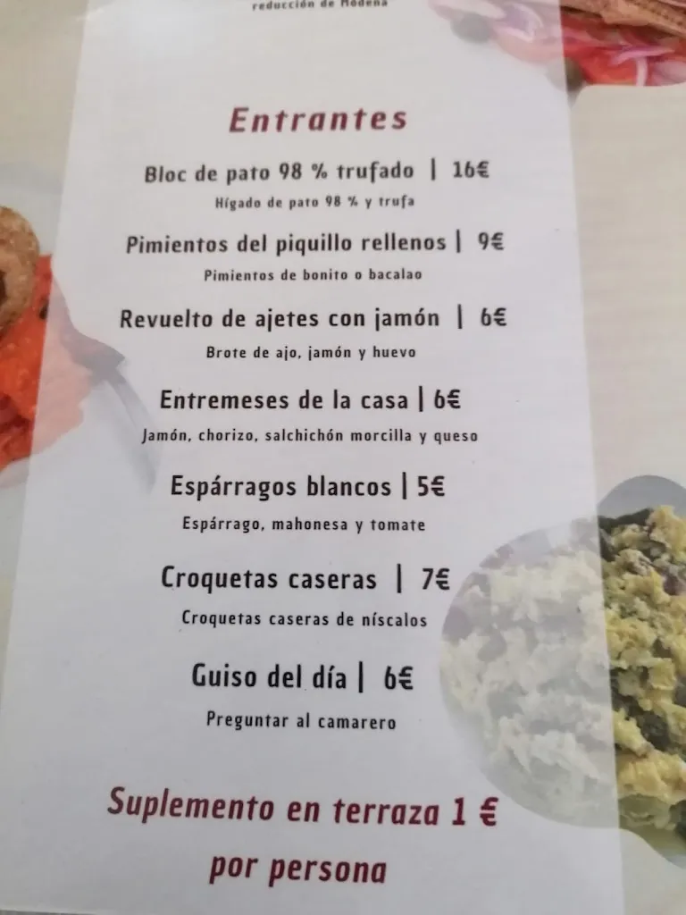 Menu_Bar Restaurante Casa Alfonso_Blascomillán_immagine_3