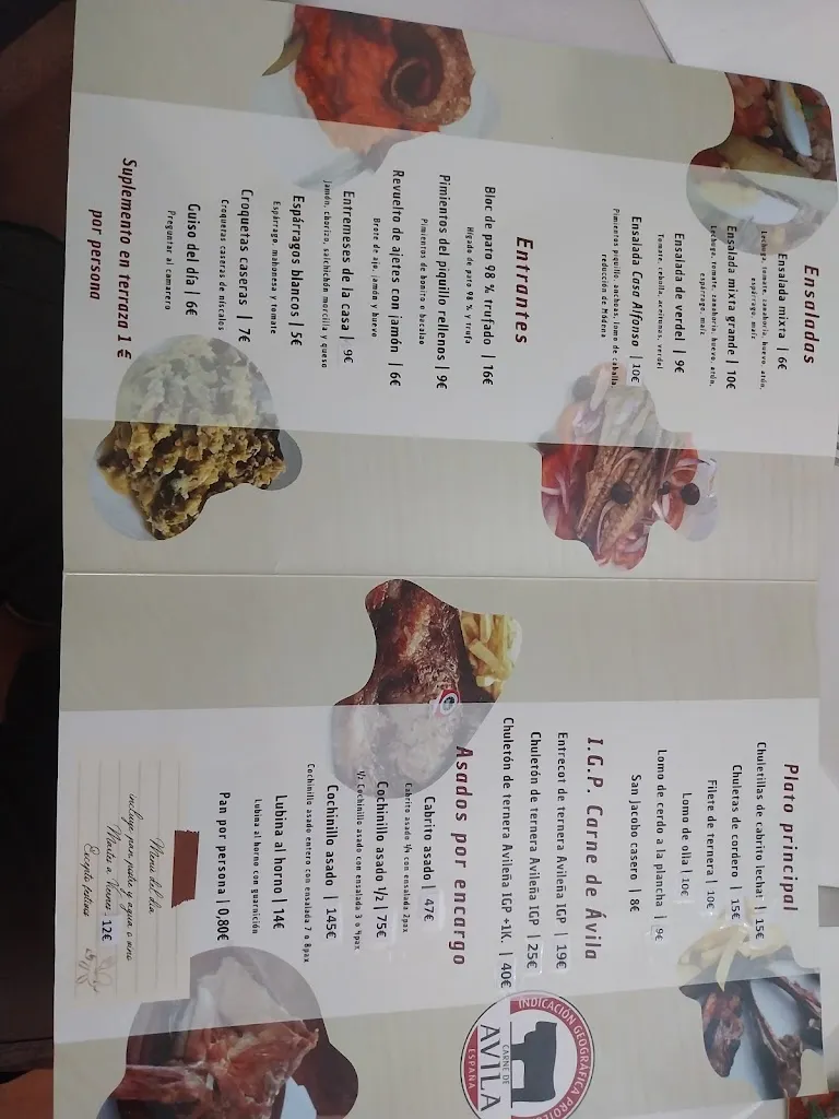 Menu_Bar Restaurante Casa Alfonso_Blascomillán_immagine_4