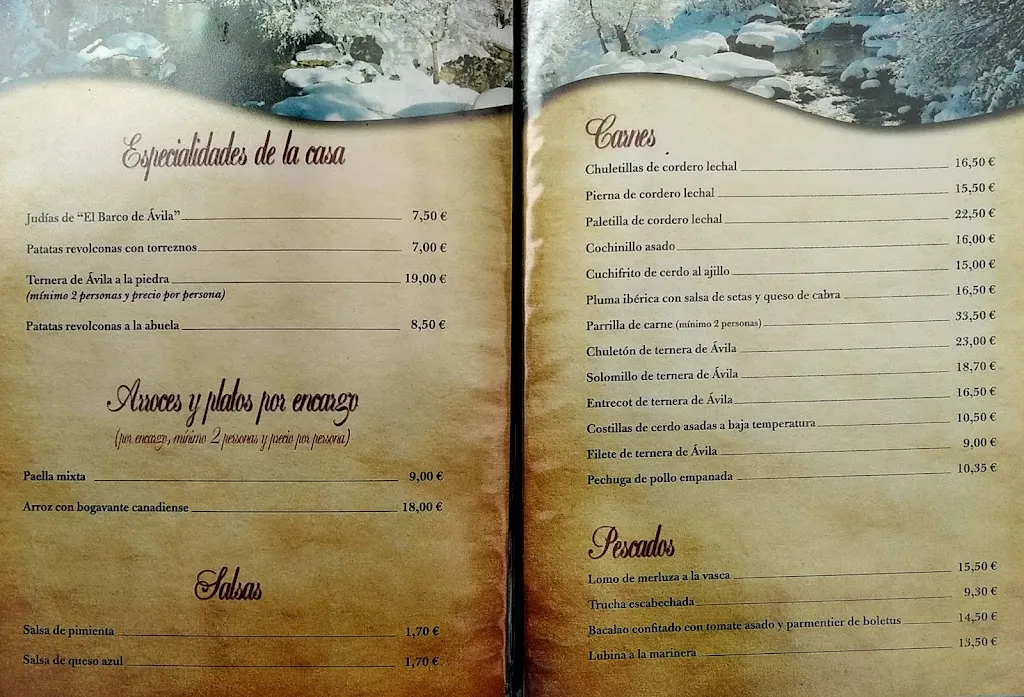 Menu_Restaurante El Vergel de Gredos_Bohoyo_image_1