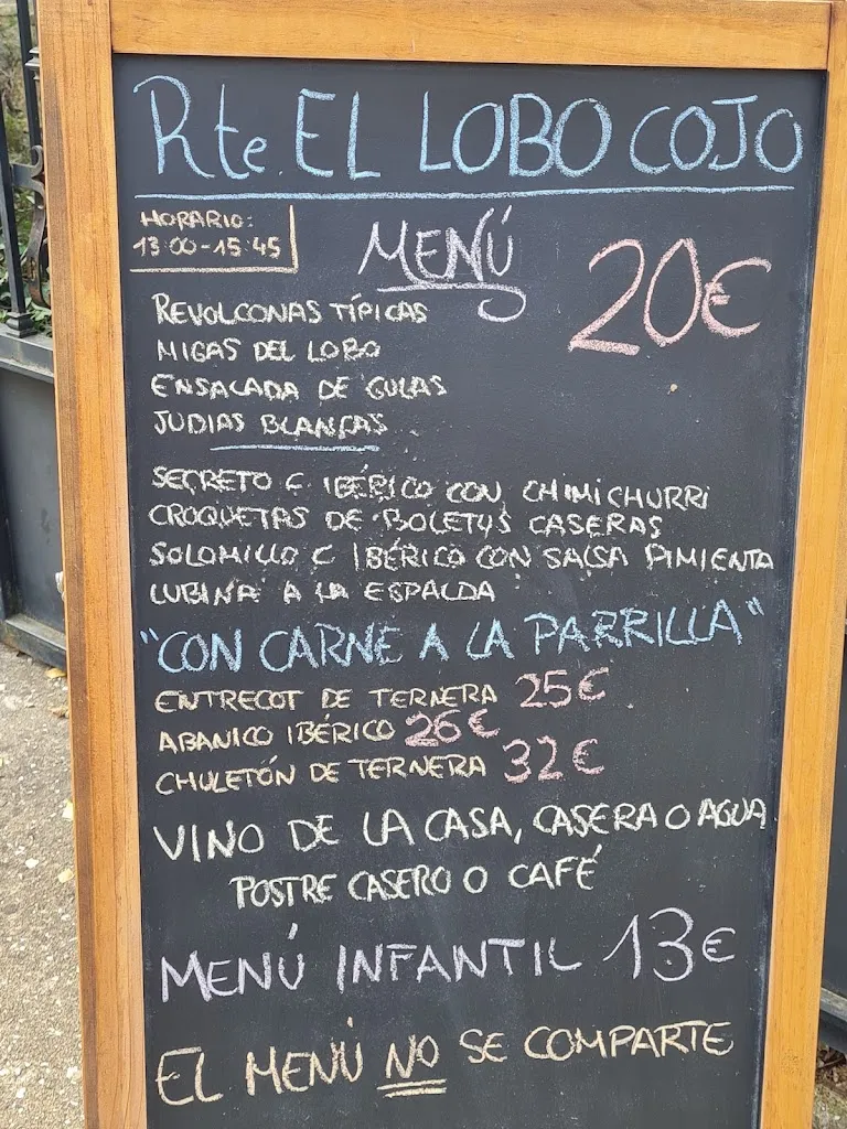 Menu_Restaurante El Lobo Cojo_Arenas de San Pedro_immagine_2