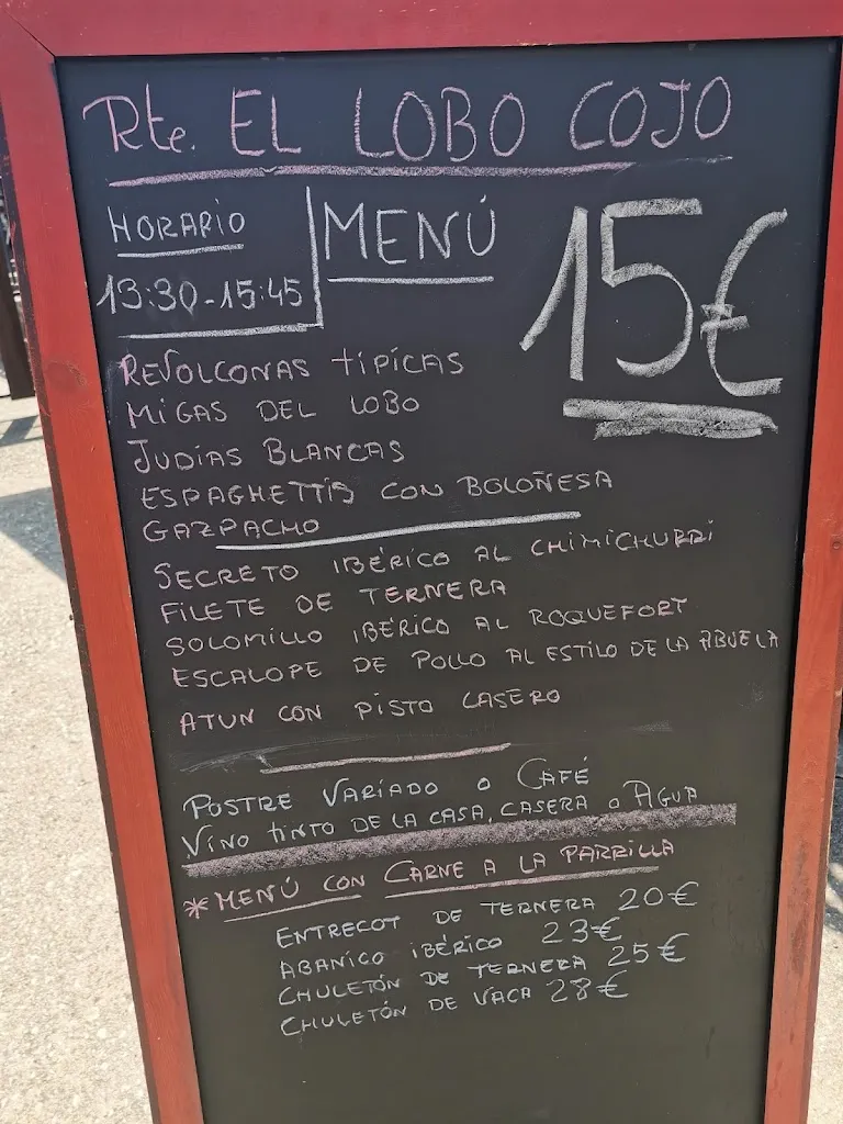 Menu_Restaurante El Lobo Cojo_Arenas de San Pedro_immagine_4