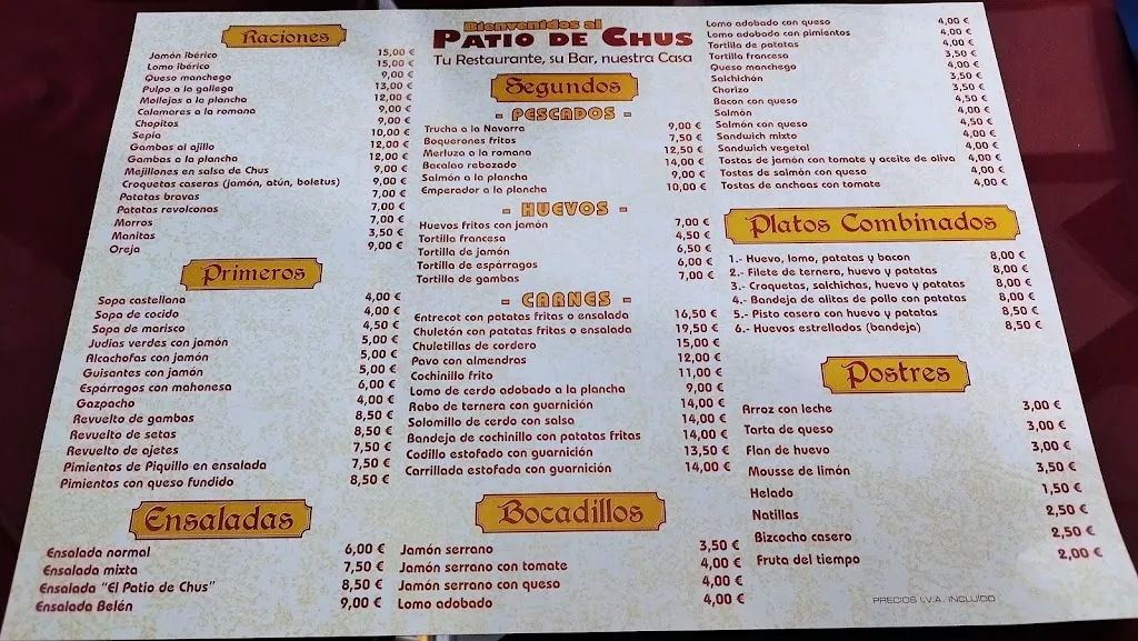 Menu_El Patio de Chus_Arenas de San Pedro_image_3
