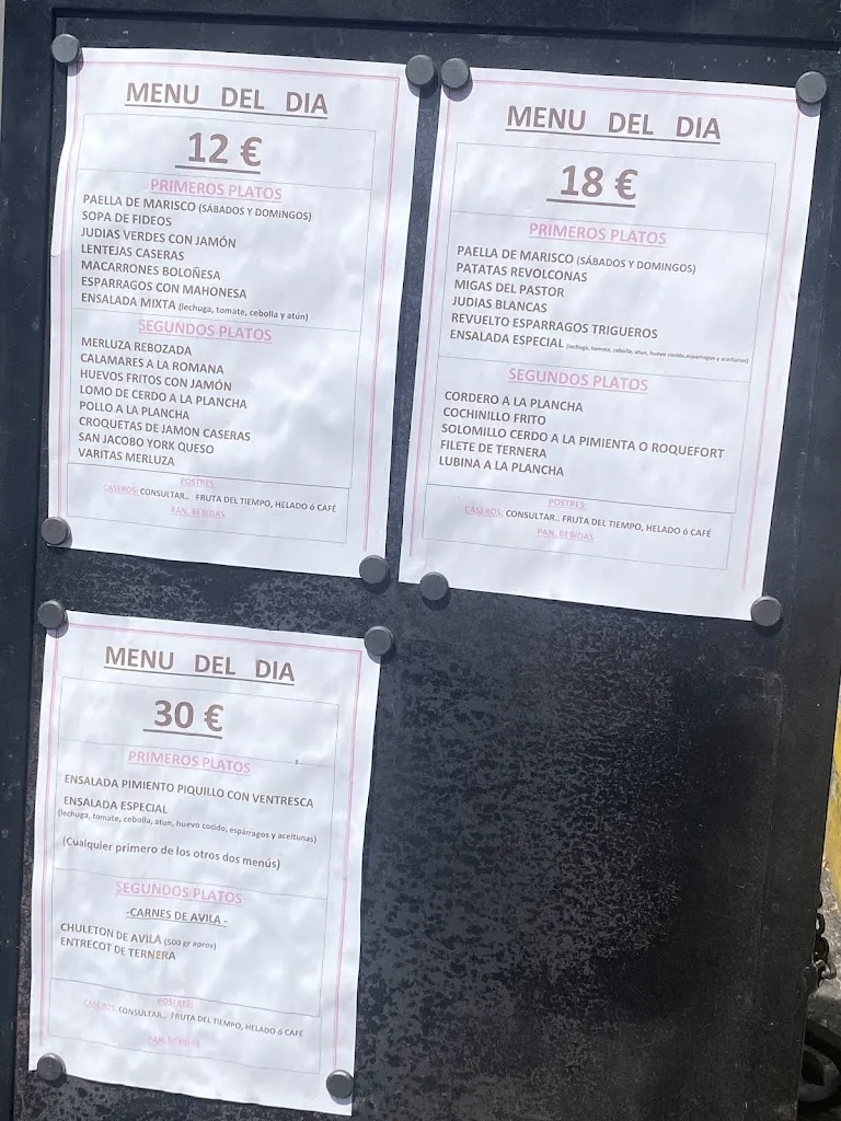 Menu_Mesón La Golondrina Arenas de San Pedro_Arenas de San Pedro_image_2