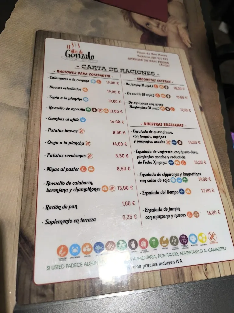 Menu_El Sitio de Gonzalo_Arenas de San Pedro_immagine_2