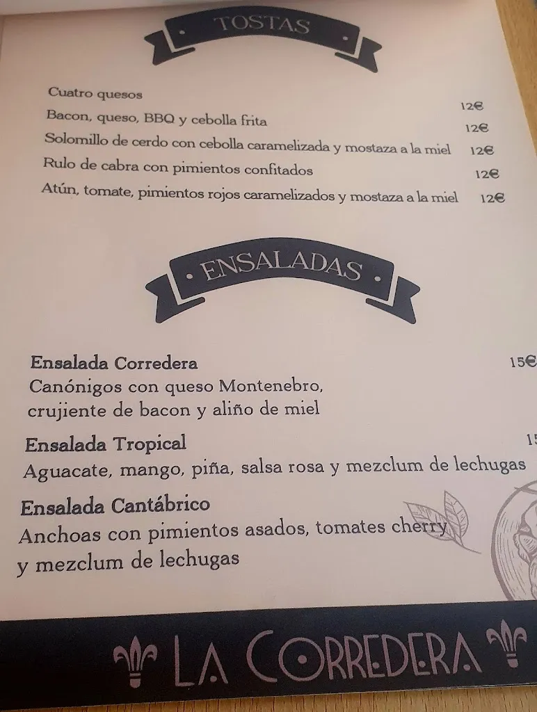 Menu_Cervecería La Corredera_Arenas de San Pedro_image_1