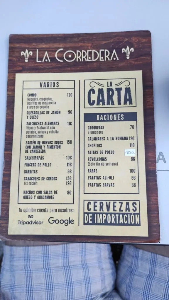 Menu_Cervecería La Corredera_Arenas de San Pedro_image_4